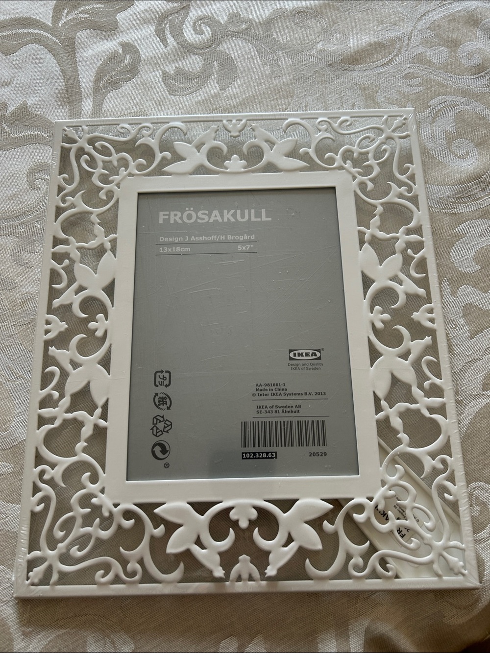 IKEA White Ornate Filigree Photo Frame